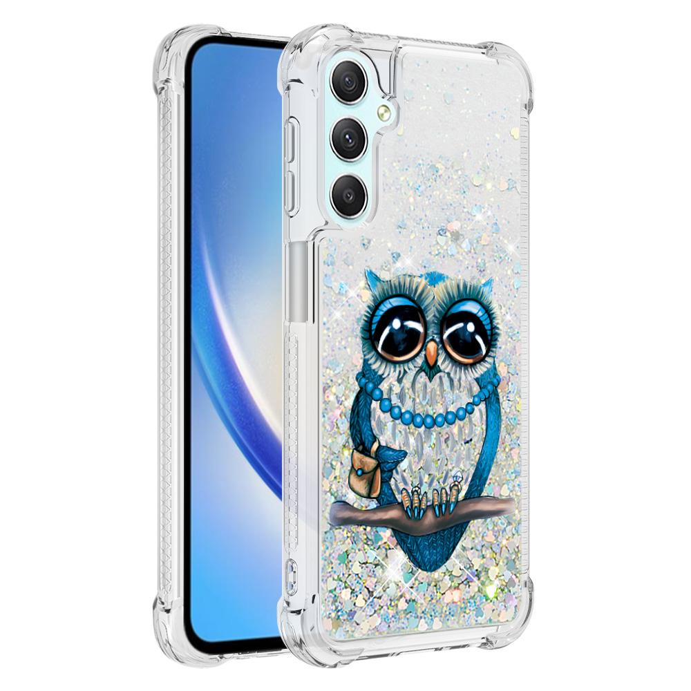 For Samsung Galaxy A24 4G (162.1 x 77.6 x 8.3mm) TPU Case with Quicksand and Pattern Printed Owl
For Samsung Galaxy A24 4G (162.1 x 77.6 x 8.3mm) TPU Case with Quicksand and Pattern Printed Owl