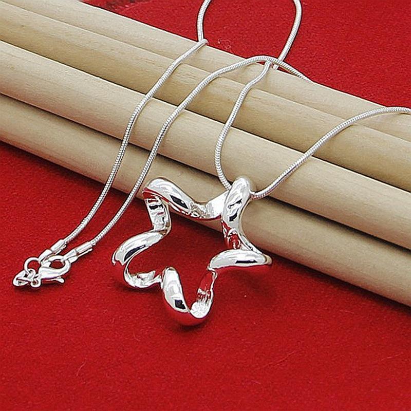 Women s Star Pendant Necklace 925 Silver Plated Wave Texture Snake Chain Jewelry Gift for Birthday Wedding Christmas Party 60CM срібний
Women s Star Pendant Necklace 925 Silver Plated Wave Texture Snake Chain Jewelry Gift for Birthday Wedding Christmas Party 60CM срібний