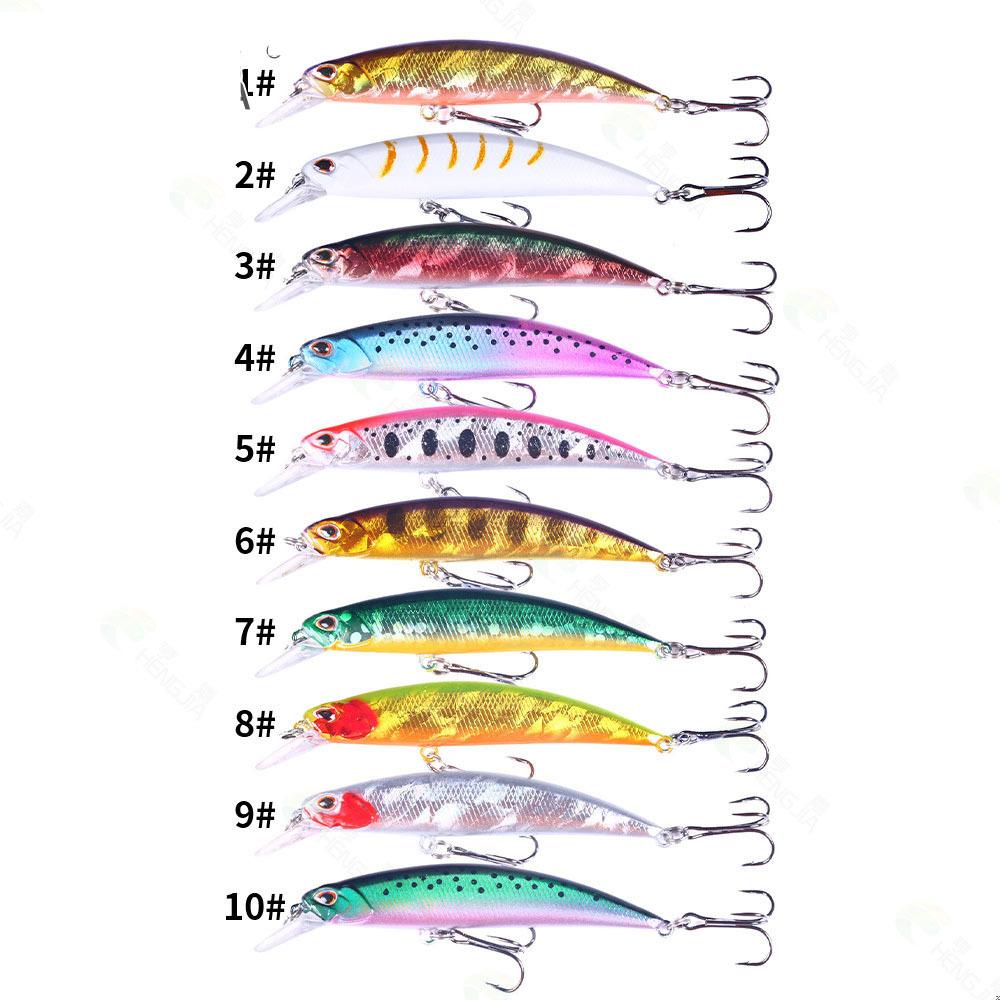 10PCS New Submersible Minnow9CM-13G-6#Black nickel hook bionic minnow lure artificial bait lure 9CM-13G
10PCS New Submersible Minnow9CM-13G-6#Black nickel hook bionic minnow lure artificial bait lure 9CM-13G