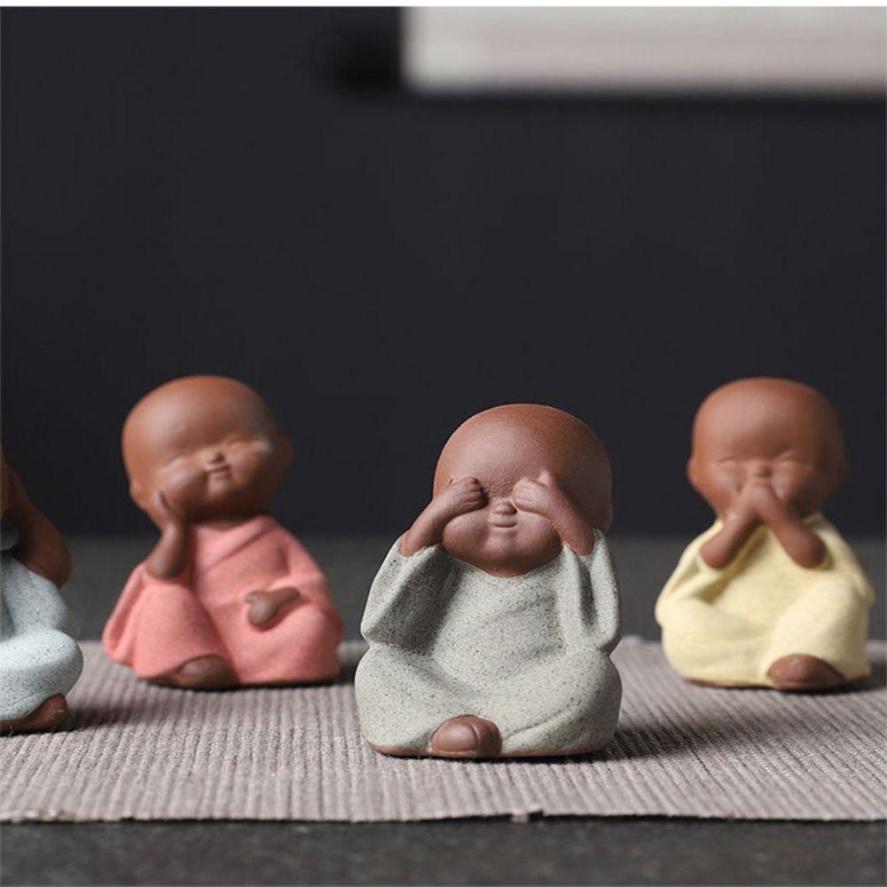 Mini Small Monk Statue Easy Clean Tea Pet Ornaments Creative Monk Figurines Succulent S-style 1
Mini Small Monk Statue Easy Clean Tea Pet Ornaments Creative Monk Figurines Succulent S-style 1