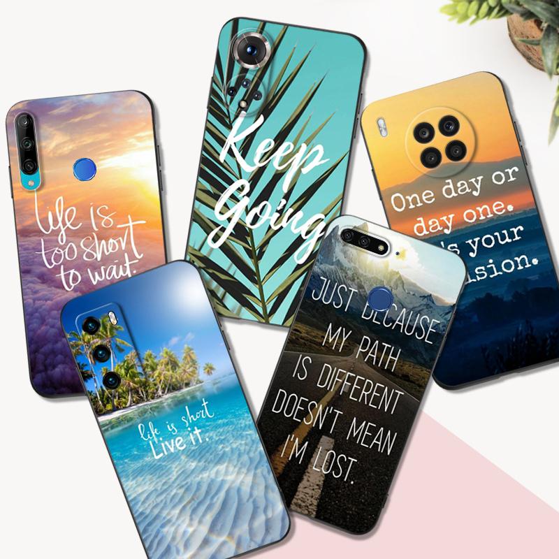 Black tpu Case For Huawei P30 Lite P30 Pro P40 LITE E P Smart 2020 Cover Life Phrase Quotes 
Black tpu Case For Huawei P30 Lite P30 Pro P40 LITE E P Smart 2020 Cover Life Phrase Quotes