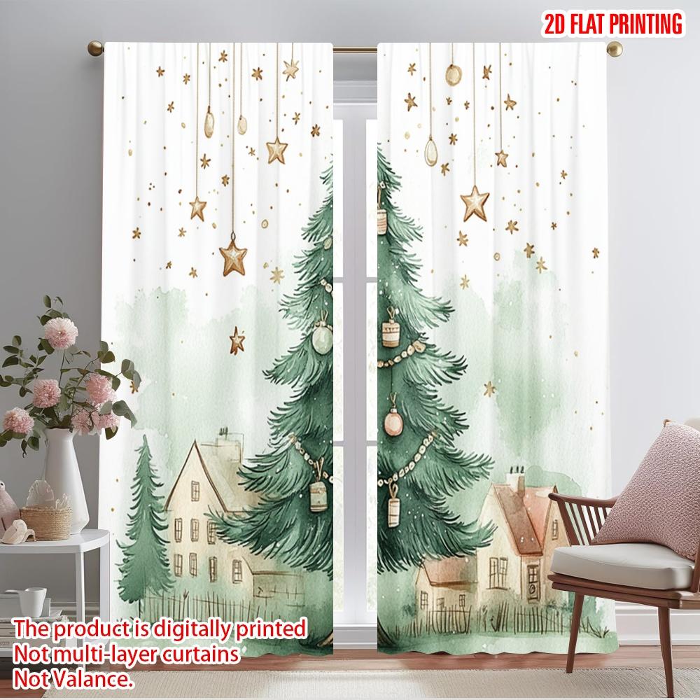 2pcs,2D plane printing Curtain Popular Christmas Tree Village Holiday Scene (3) Versatile Durable Polyester (without rod) Art 52.50×116.00 CM 2pcs
2pcs,2D plane printing Curtain Popular Christmas Tree Village Holiday Scene (3) Versatile Durable Polyester (without rod) Art 52.50×116.00 CM 2pcs