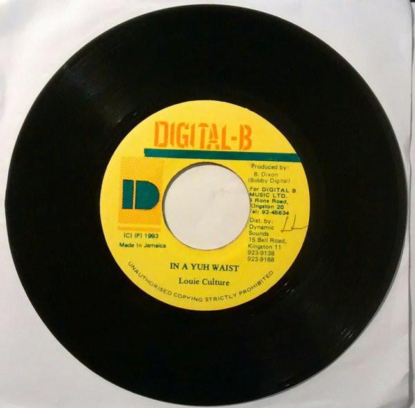 7inch Record LOUIE CULTURE In A Yuh Waist NONE DigitalB 1993 Jamaica Reggae Ska Dub Used
7inch Record LOUIE CULTURE In A Yuh Waist NONE DigitalB 1993 Jamaica Reggae Ska Dub Used