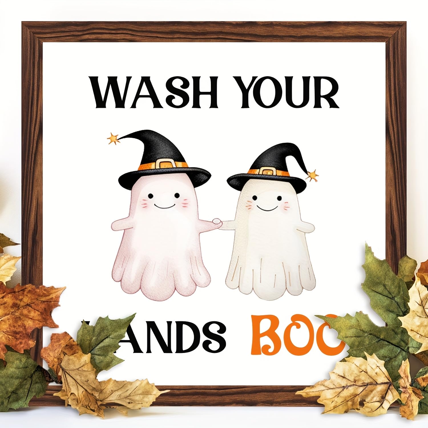 Spooky Cute Ghost Witch Hat Wood Frame Sign Halloween Decor for Bathroom Kitchen 8x8 Inch M
Spooky Cute Ghost Witch Hat Wood Frame Sign Halloween Decor for Bathroom Kitchen 8x8 Inch M