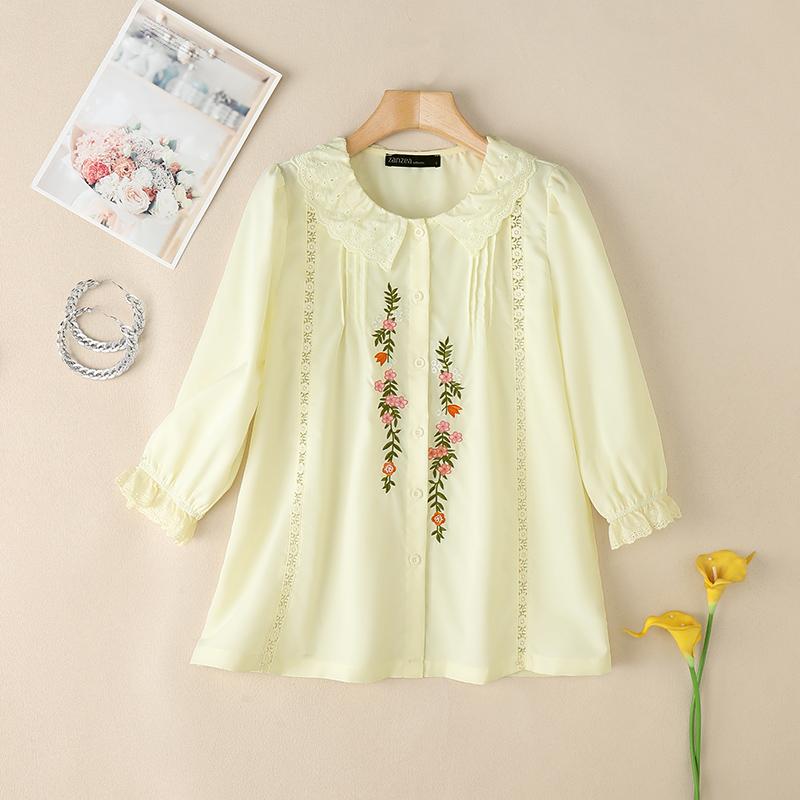 ZANZEA Жіноча повсякденна блузка вільного крою з рукавом 3/4 та квітковою вишивкою L бежевий
ZANZEA Жіноча повсякденна блузка вільного крою з рукавом 3/4 та квітковою вишивкою L бежевий