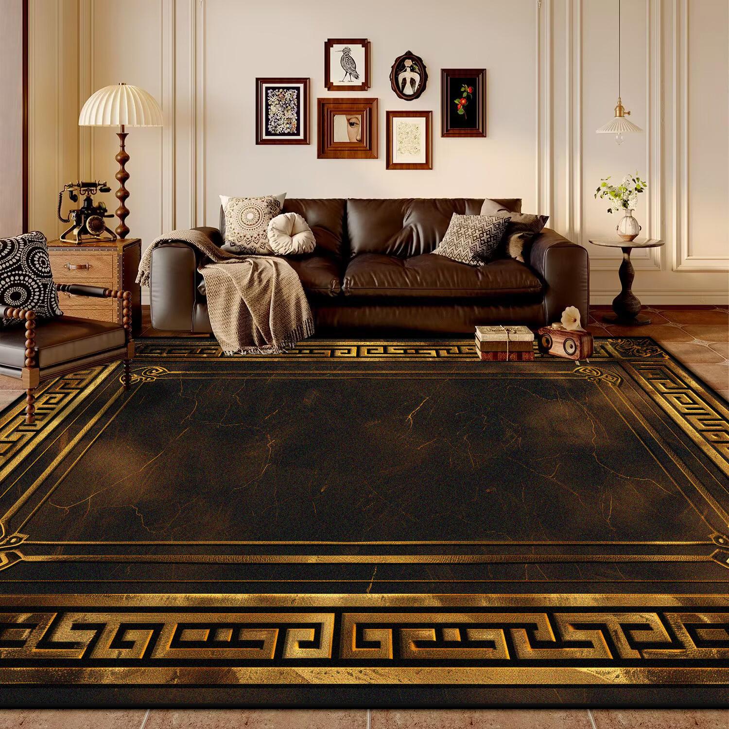 High-end Luxury Golden Living Room Carpet Large Area Rugs Room Decor Floor Mats Washable European Tatami Mat Non-slip 200x300cm 40cm x 60cm
High-end Luxury Golden Living Room Carpet Large Area Rugs Room Decor Floor Mats Washable European Tatami Mat Non-slip 200x300cm 40cm x 60cm