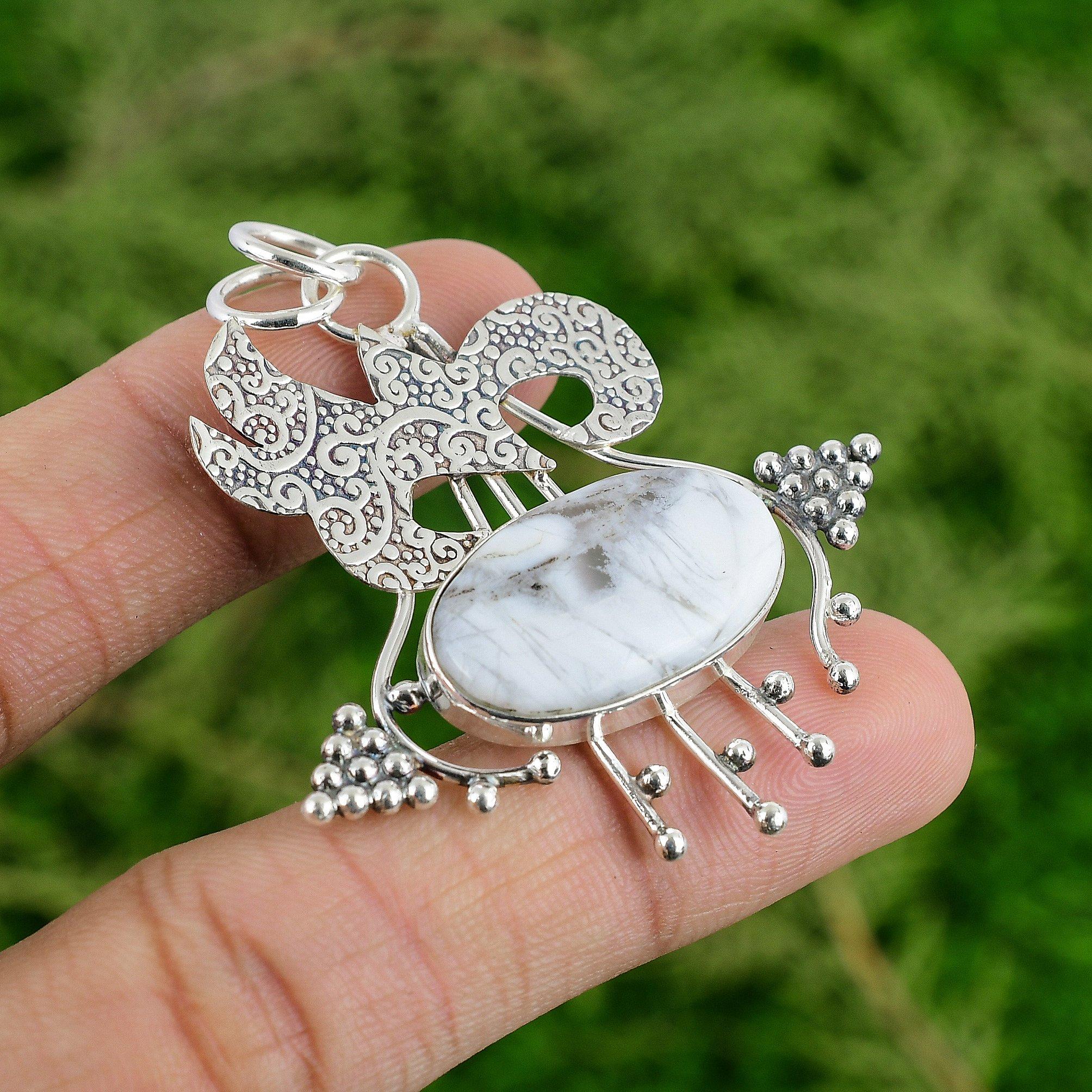 Sterling Silver Dendrite Opal Stone Birthday Anniversary Unique Ethnic Pendant
Sterling Silver Dendrite Opal Stone Birthday Anniversary Unique Ethnic Pendant