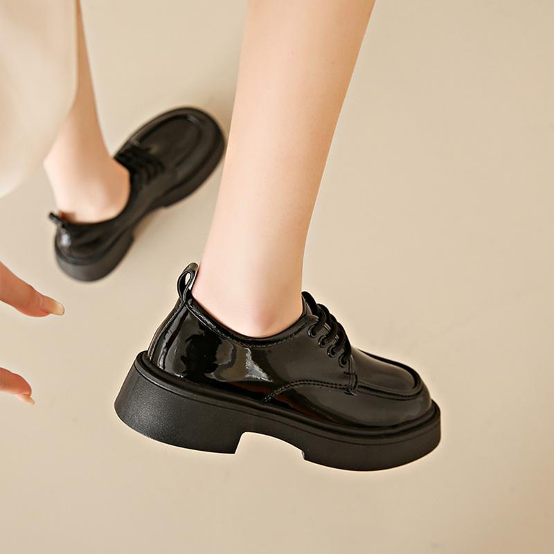 With skirts, small leather shoes, women s 2025 spring and autumn new retro style, student versatile lace-up, thick-soled height increase single 40 матовий чорний колір
With skirts, small leather shoes, women s 2025 spring and autumn new retro style, student versatile lace-up, thick-soled height increase single 40 матовий чорний колір