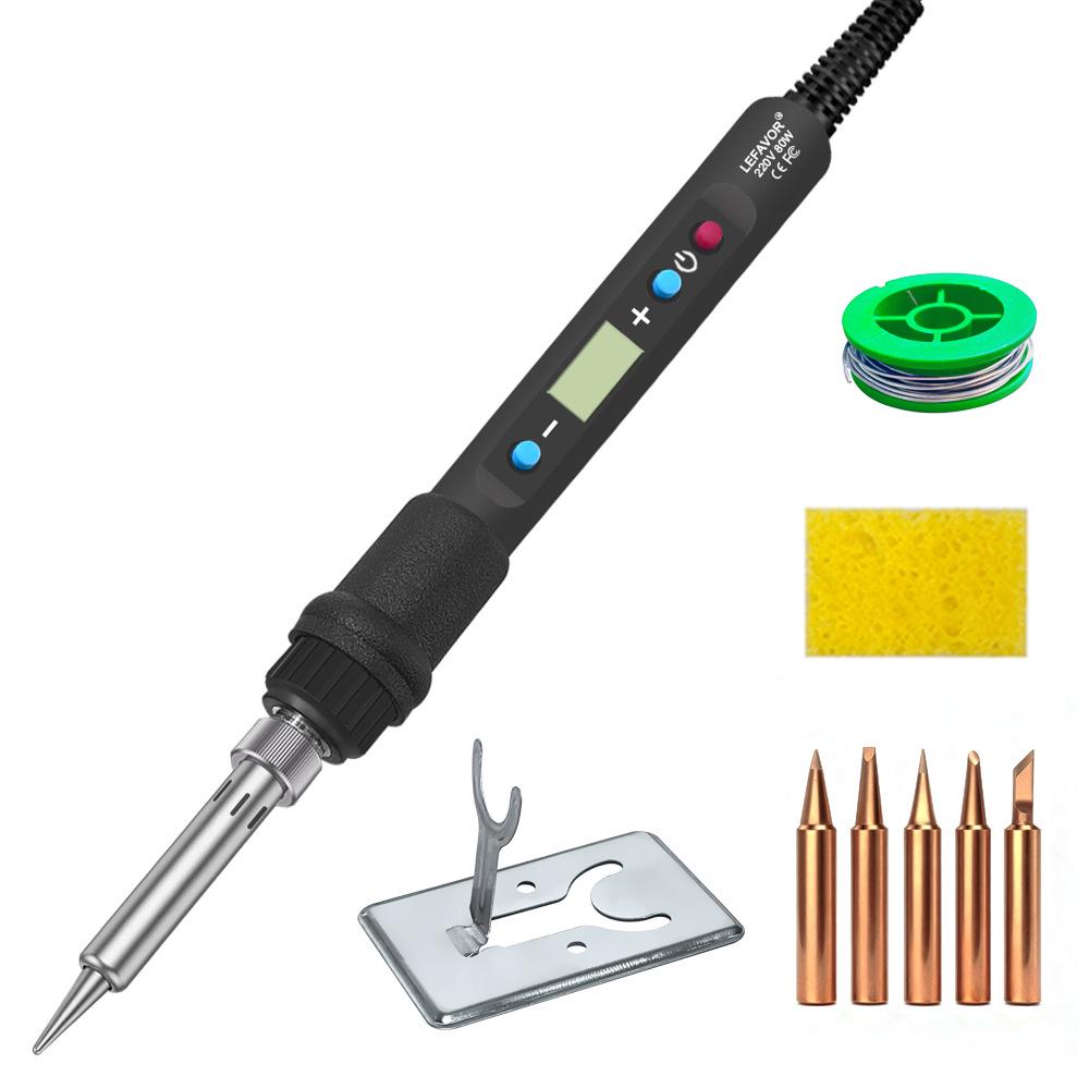 80W Digital Electric Soldering Iron Set with Temperature Control – Black, Industrial Grade Repair Tool
80W Digital Electric Soldering Iron Set with Temperature Control – Black, Industrial Grade Repair Tool