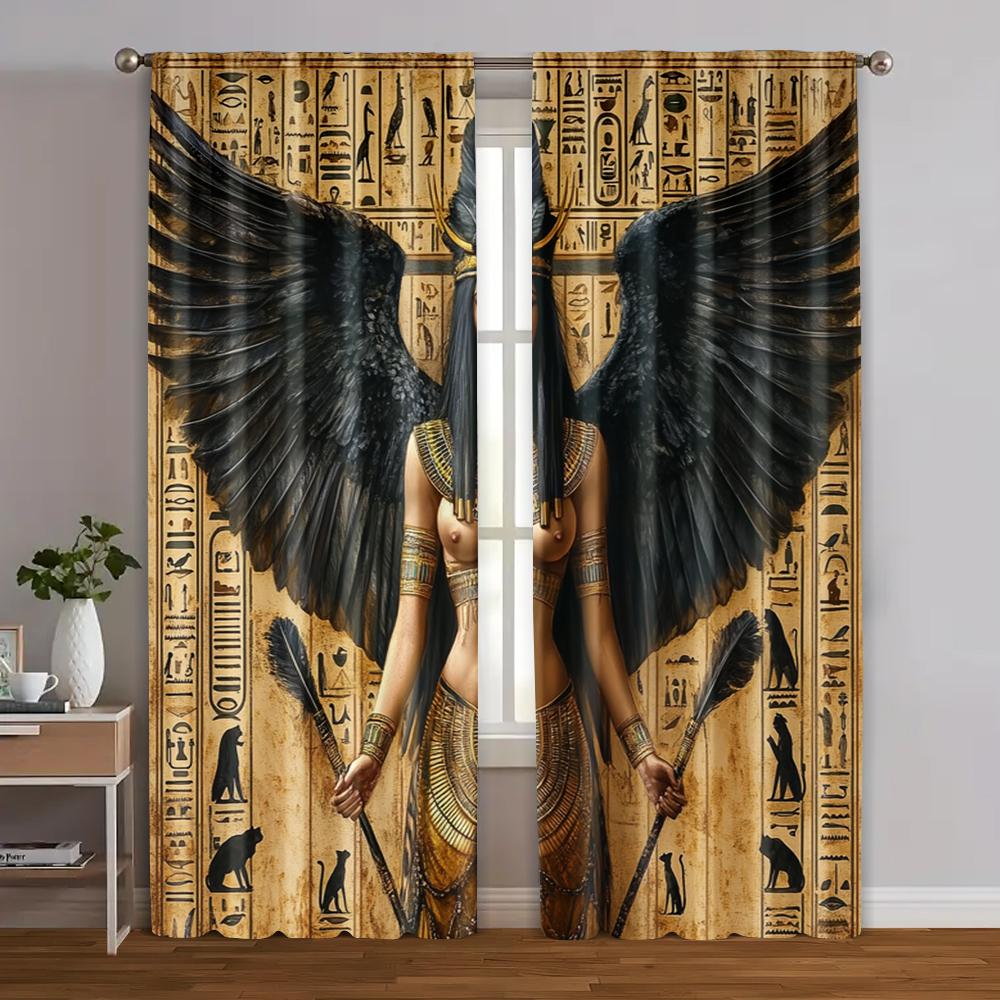 Curtains Window Treatment Print Goddess Isis Pharaohs Hieroglyphics Polyester Without Rod Festive Use Set Of 2 Made W100*H70(CM)-Grommet top&2PCS
Curtains Window Treatment Print Goddess Isis Pharaohs Hieroglyphics Polyester Without Rod Festive Use Set Of 2 Made W100*H70(CM)-Grommet top&2PCS
