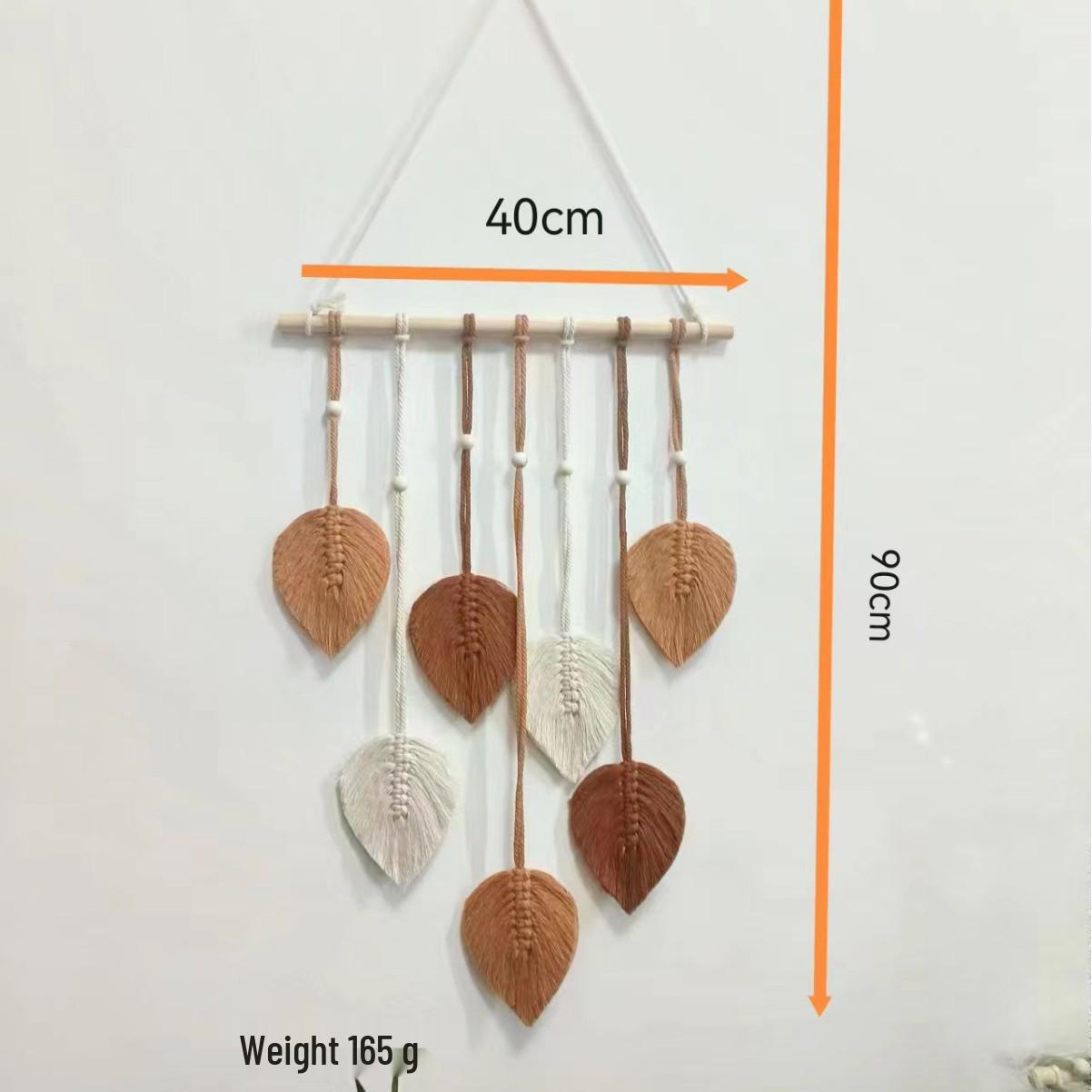 Handcrafted Bohemian Cotton Leaf Rope Tapestry Wall Hanging Decor 40cmx90cm
Handcrafted Bohemian Cotton Leaf Rope Tapestry Wall Hanging Decor 40cmx90cm