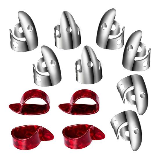 10Pcs Guitar Finger Picks Set Stainless Steel Finger Picks Plastic Thumb Picks Plectrums Ukulele Banjos Bass Acoustic Guitar Accessories
10Pcs Guitar Finger Picks Set Stainless Steel Finger Picks Plastic Thumb Picks Plectrums Ukulele Banjos Bass Acoustic Guitar Accessories