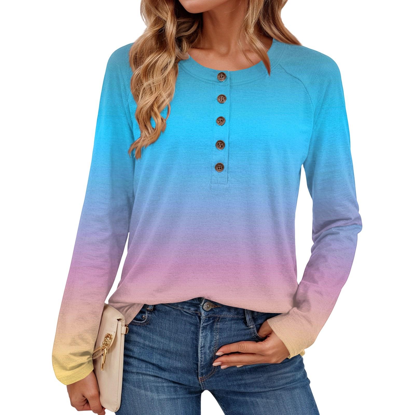 Women s Fashionable Gradient Print Round Neck Long,sleeved Top XL
Women s Fashionable Gradient Print Round Neck Long,sleeved Top XL