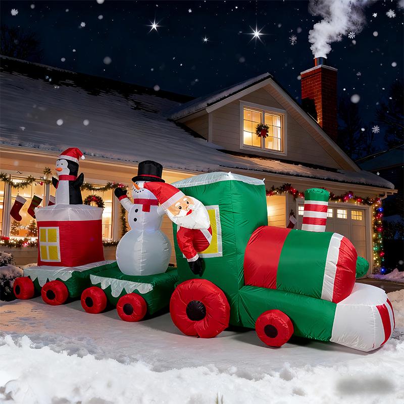LED-Lit Christmas Inflatable Train with Santa, Penguin & Snowman Decoration EU Standard
LED-Lit Christmas Inflatable Train with Santa, Penguin & Snowman Decoration EU Standard