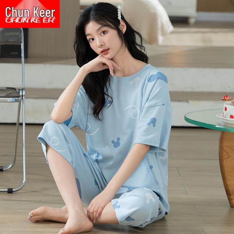 Women s Spring/Summer Cute Cotton Pajamas - Short Sleeve, Fresh Style for Dorm or Outdoors Extra Large
Women s Spring/Summer Cute Cotton Pajamas - Short Sleeve, Fresh Style for Dorm or Outdoors Extra Large