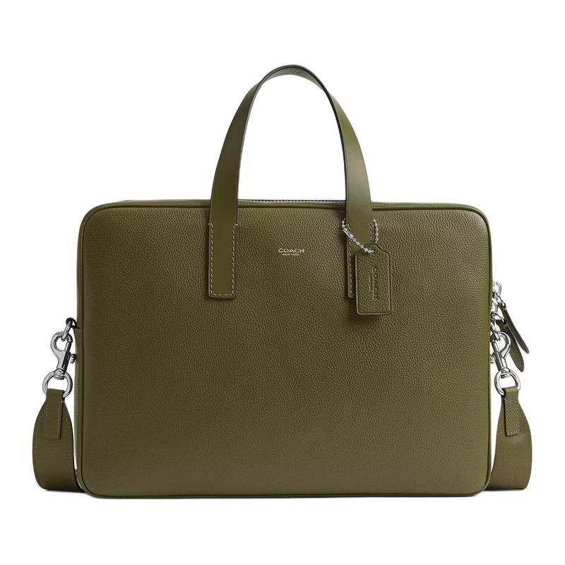COACH Brief Carlyle 37 Classic Logo Print Polished Pebbled Vegetable Tanned Leather Briefcase Large Men s Olive Green зелений
COACH Brief Carlyle 37 Classic Logo Print Polished Pebbled Vegetable Tanned Leather Briefcase Large Men s Olive Green зелений