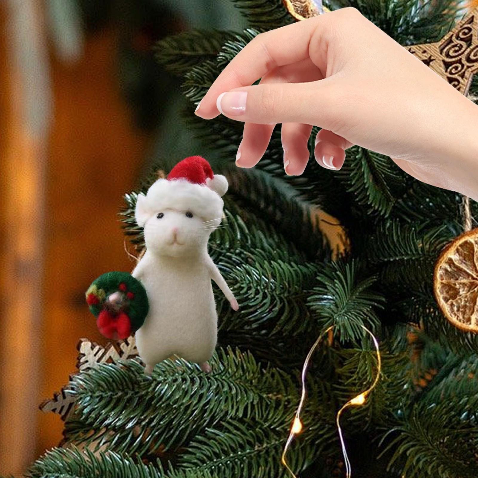 Рождественские украшения в виде мышей, зимнее рождественское шерстяное белое подвесное украшение в виде мышей, поделки из животных, милый рождественский венок в виде елки для домашнего праздника One Size
Рождественские украшения в виде мышей, зимнее рождественское шерстяное белое подвесное украшение в виде мышей, поделки из животных, милый рождественский венок в виде елки для домашнего праздника One Size