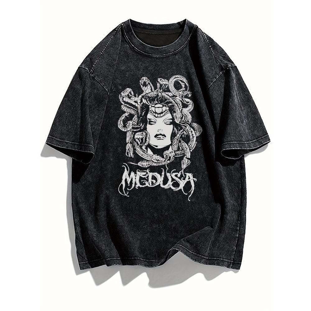 Medusa Banshee Printed Tshirt Women and Unisex Retro Washed Top SpringSummer Loose Short Sleeve Unisex Tshirt 4XL
Medusa Banshee Printed Tshirt Women and Unisex Retro Washed Top SpringSummer Loose Short Sleeve Unisex Tshirt 4XL