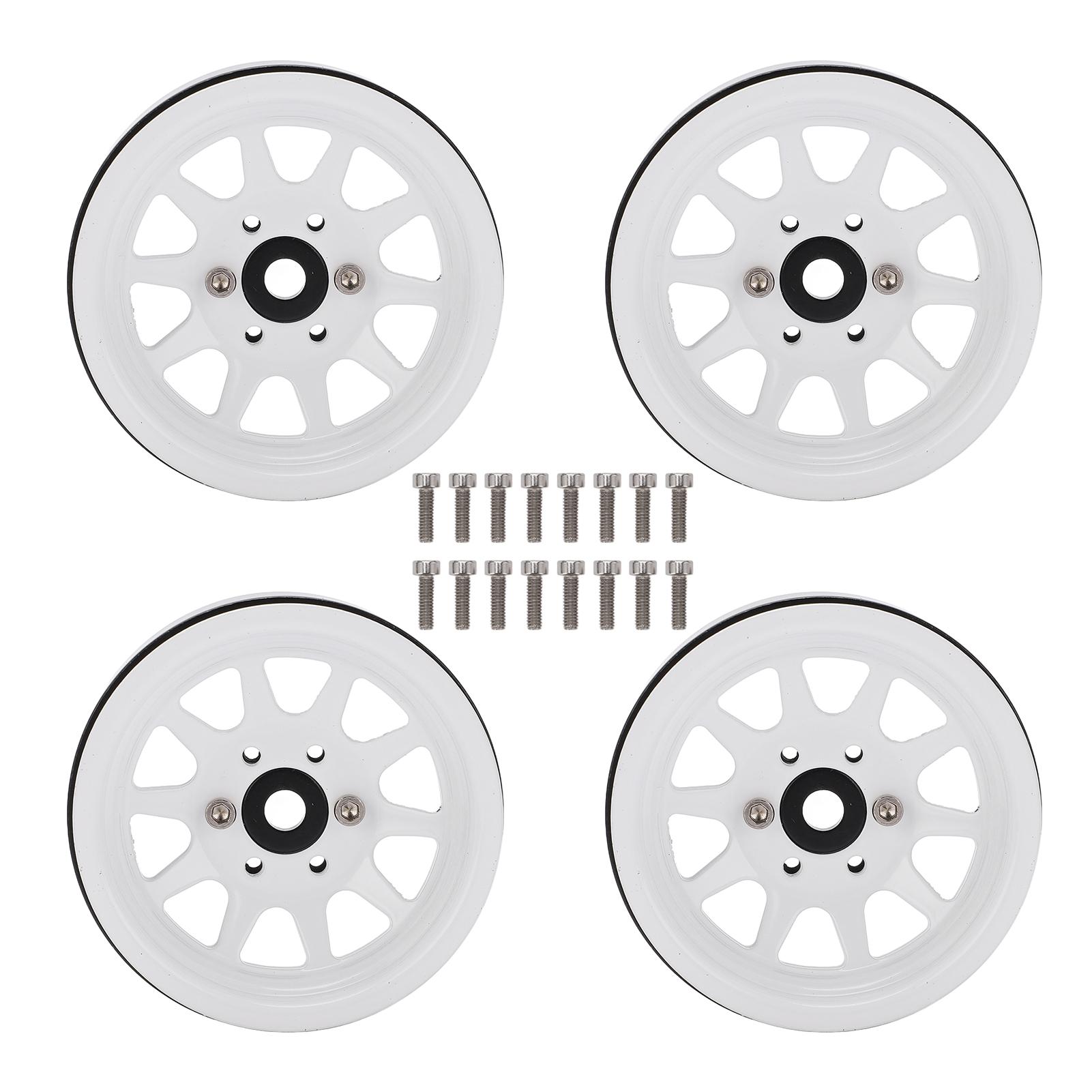 4Pcs Metal 1.9 Inch Wheel Rims RC Accessories for Axial SCX10 90046 1:10 RC CrawlerWhite
4Pcs Metal 1.9 Inch Wheel Rims RC Accessories for Axial SCX10 90046 1:10 RC CrawlerWhite