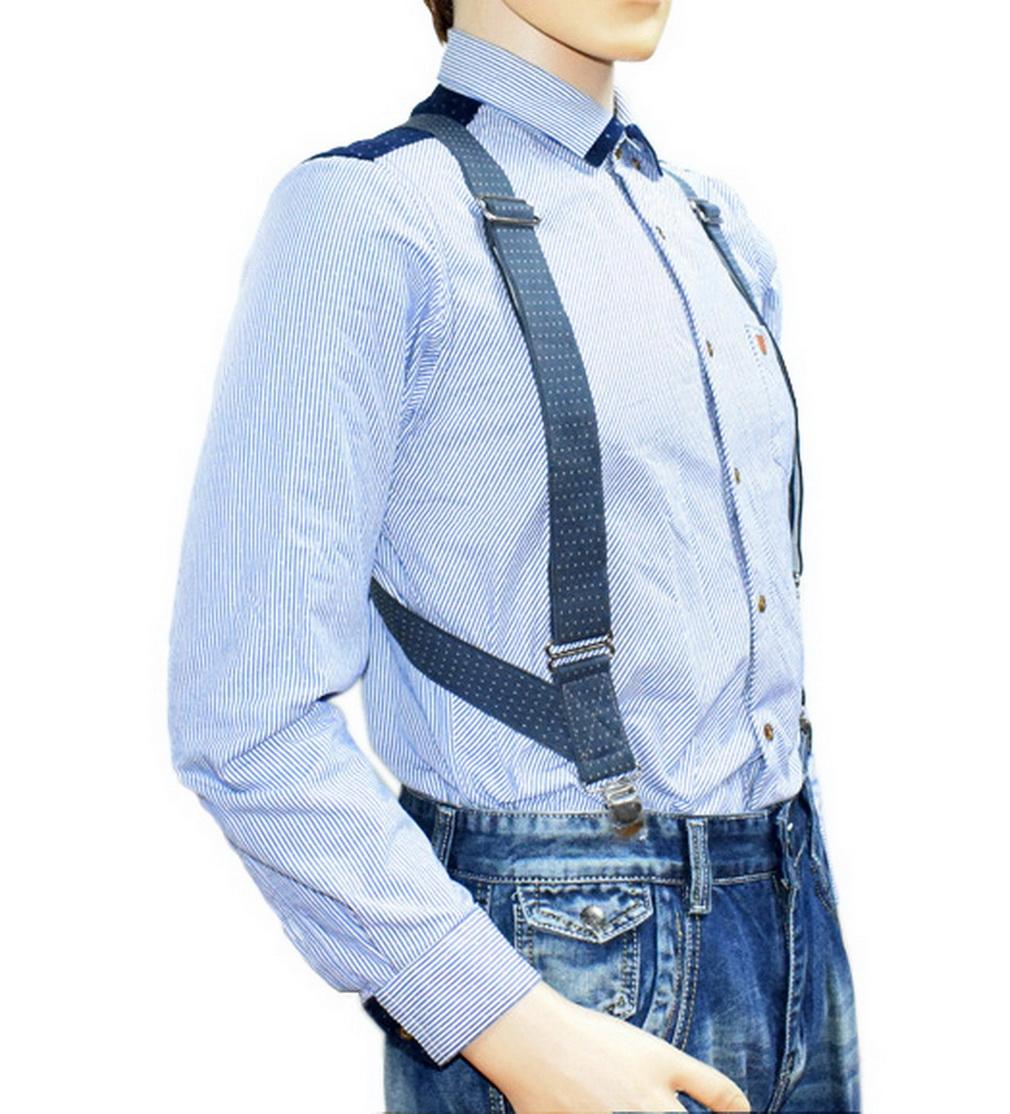Adjustable X-Back Suspenders Elastic 2 Clips Heavy Duty Braces for Pants Trousers Jeans темно-синього кольору
Adjustable X-Back Suspenders Elastic 2 Clips Heavy Duty Braces for Pants Trousers Jeans темно-синього кольору