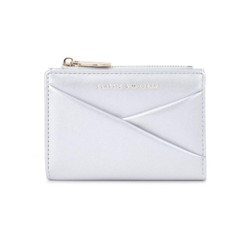 EMY-li mini wallet ladies bifold cute Fashionable card case coin purse (Silver)
EMY-li mini wallet ladies bifold cute Fashionable card case coin purse (Silver)