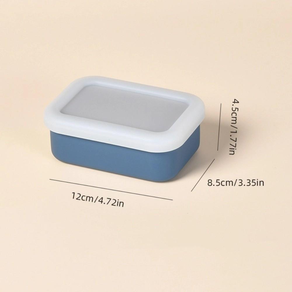 с крышкой силиконовый ланч-бокс пищевой микроволновая печь ланч-бокс контейнер для хранения продуктов пикник Blue 250ML