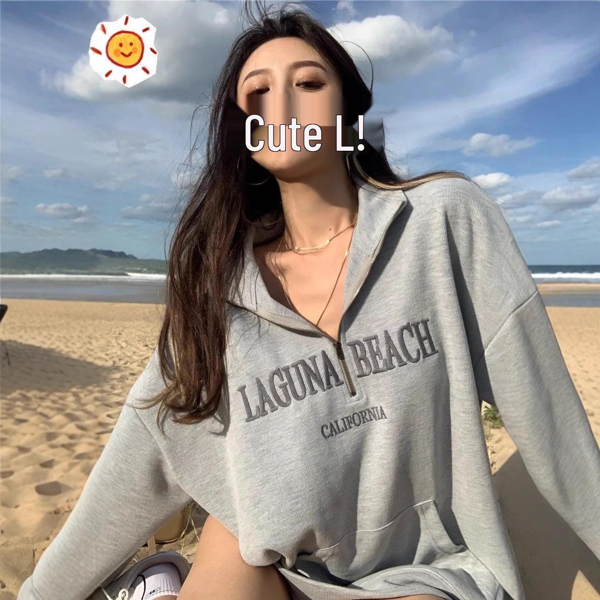 Women s Gray Retro High Street Sweatshirt - Spring/Autumn Loose, Versatile, Lazy BF Style Top XL (recommended for 120-140 jin)
Women s Gray Retro High Street Sweatshirt - Spring/Autumn Loose, Versatile, Lazy BF Style Top XL (recommended for 120-140 jin)