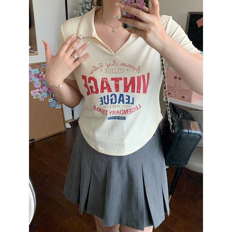 2025 Women s Summer V-neck Slim Fit Short Sleeve Polo Shirt - Niche Design, Waist-Cinching Hot Girl Top S (up to 80 jin)
2025 Women s Summer V-neck Slim Fit Short Sleeve Polo Shirt - Niche Design, Waist-Cinching Hot Girl Top S (up to 80 jin)
