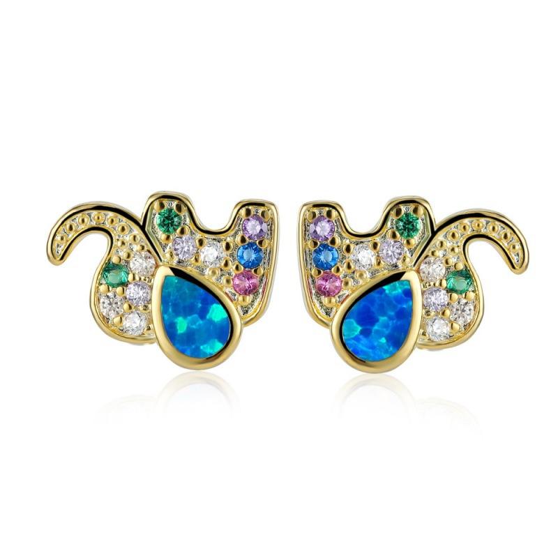 Niche design gold platinum water drop blue and white micro-inlaid colored diamond baby elephant women s versatile stud earrings
Niche design gold platinum water drop blue and white micro-inlaid colored diamond baby elephant women s versatile stud earrings