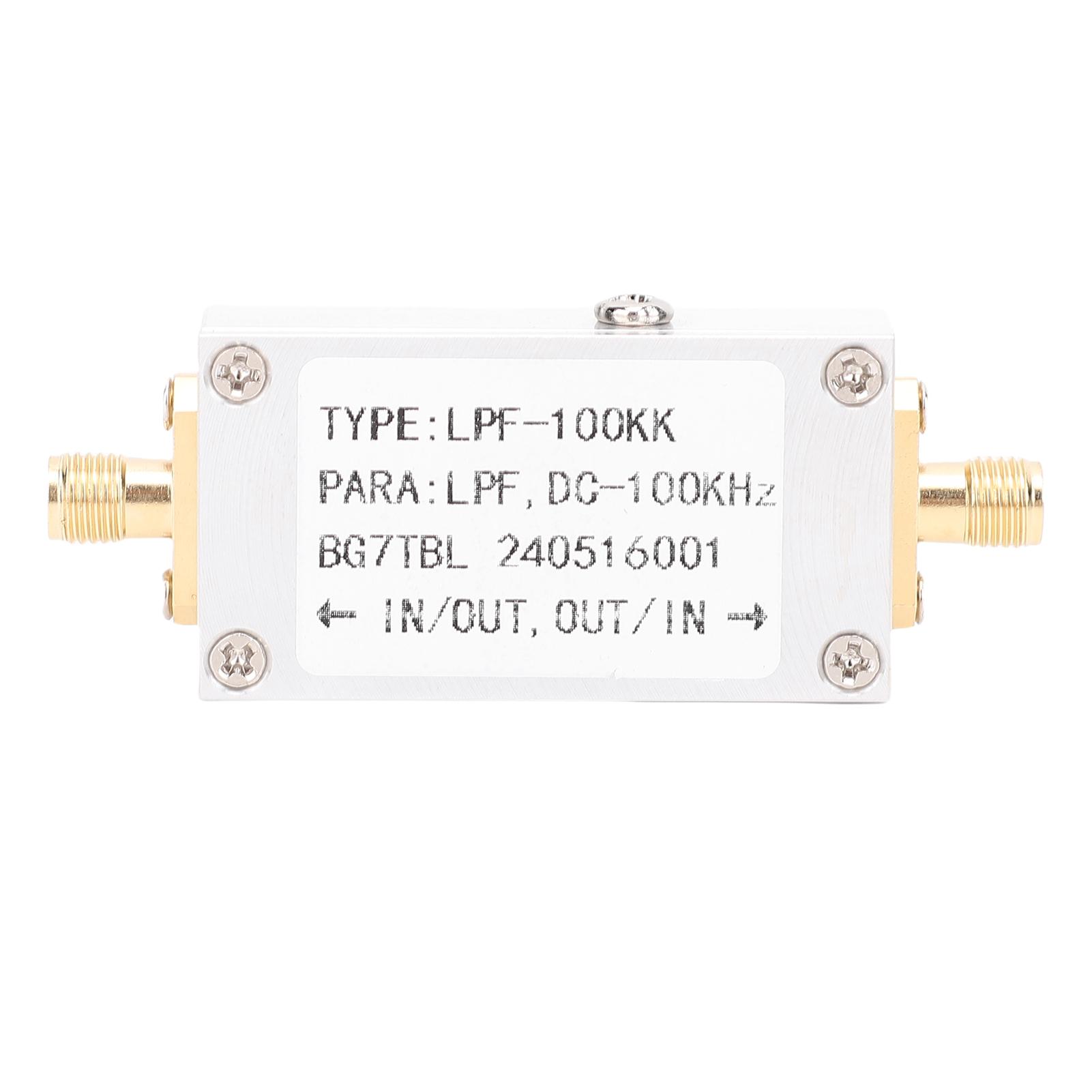 Low Pass Filter 100K SMA Interface 100KHZ Aluminium Alloy Low Pass Band Filtering Board
Low Pass Filter 100K SMA Interface 100KHZ Aluminium Alloy Low Pass Band Filtering Board