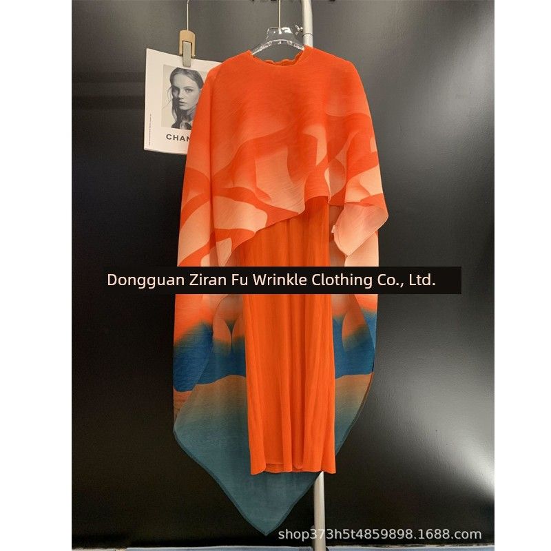 New Arrival Plus Size Women s Ruched Cross-Border Colorful Printing Gradient Color Loose Shawl round Neck Dress Suit Dress Orange Red Free size (40.00 kg-100.00 kg
New Arrival Plus Size Women s Ruched Cross-Border Colorful Printing Gradient Color Loose Shawl round Neck Dress Suit Dress Orange Red Free size (40.00 kg-100.00 kg