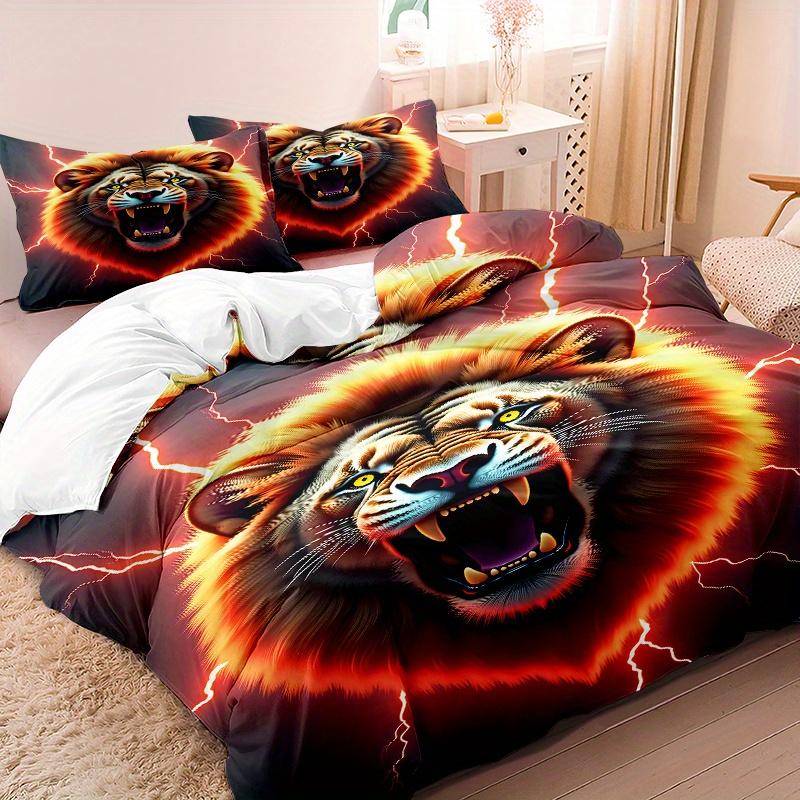 3Pcs Bedding Set Lion Comforter Cover Set 1Pc Comforter Cover 2Pcs Pillowcases Ultra-Soft Comfortable Breathable Suitable Duvet Cover Set&EU Single(135x200cm)
3Pcs Bedding Set Lion Comforter Cover Set 1Pc Comforter Cover 2Pcs Pillowcases Ultra-Soft Comfortable Breathable Suitable Duvet Cover Set&EU Single(135x200cm)