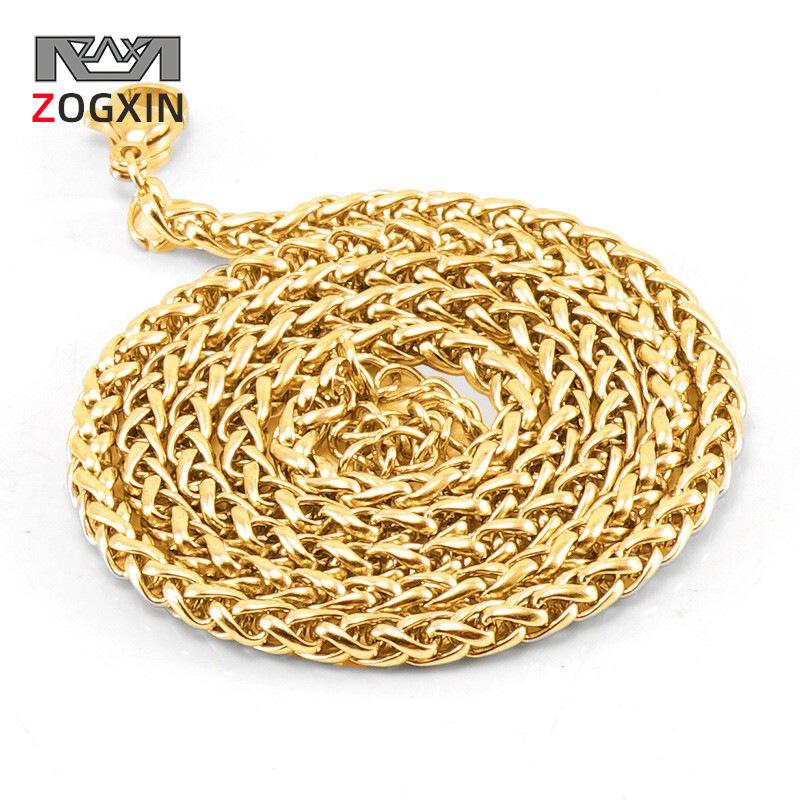European-American Stainless Steel Dragon Bone Chain Necklace, Hip-Hop 18K Gold Titanium Steel Chain for Men and Women. Gold 3.0mm 45cm
European-American Stainless Steel Dragon Bone Chain Necklace, Hip-Hop 18K Gold Titanium Steel Chain for Men and Women. Gold 3.0mm 45cm