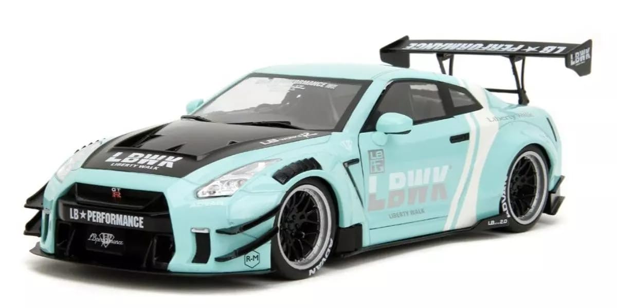 Kyosho Jada Toys PINK SLIP Series Scale Nissan Liberty Walk 2020 Type Mint Green Finished Model JADA36382 1/18 GT-R (R35) 2.0
Kyosho Jada Toys PINK SLIP Series Scale Nissan Liberty Walk 2020 Type Mint Green Finished Model JADA36382 1/18 GT-R (R35) 2.0