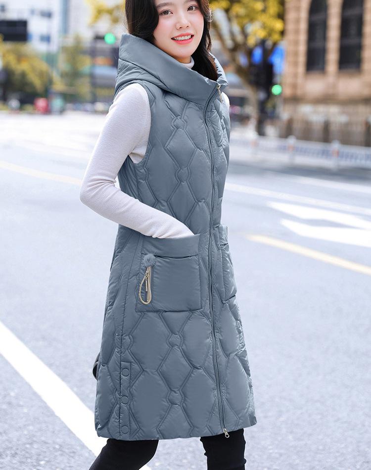 Осенне-зимняя женская однотонная корейская версия, свободная модная теплая жилетка средней длины с капюшоном на талии, женская куртка без рукавов, 5 цветов 4XL синий
Осенне-зимняя женская однотонная корейская версия, свободная модная теплая жилетка средней длины с капюшоном на талии, женская куртка без рукавов, 5 цветов 4XL синий