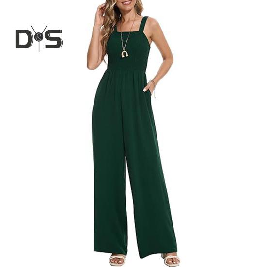 Летние комбинезоны без рукавов для женщин с высокой талией, широкие брюки, комбинезон с карманами, квадратный вырез, цельный свободный комбинезон S зелёный
Летние комбинезоны без рукавов для женщин с высокой талией, широкие брюки, комбинезон с карманами, квадратный вырез, цельный свободный комбинезон S зелёный