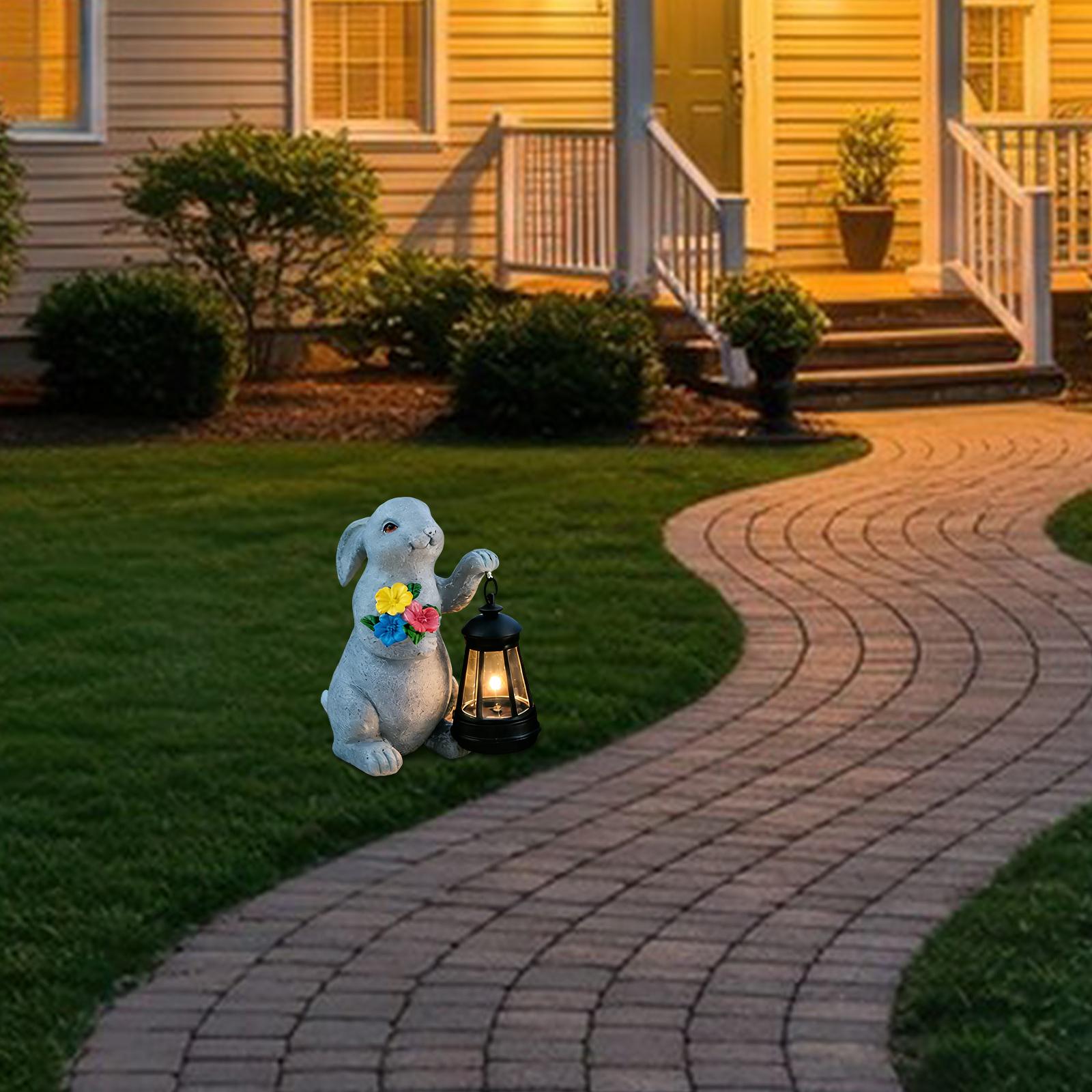 Resin Bunny Figurine Solar LED Rabbit Statue Decorative Garden Sculpture for Easter Home Lawn Corridor Indoor Outdoor Display серый
Resin Bunny Figurine Solar LED Rabbit Statue Decorative Garden Sculpture for Easter Home Lawn Corridor Indoor Outdoor Display серый