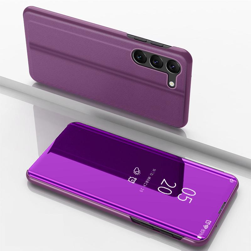 For Samsung Galaxy S23 Phone Case View Window PU Leather Case Mirror Electroplating Phone Cover with Stand Purple
For Samsung Galaxy S23 Phone Case View Window PU Leather Case Mirror Electroplating Phone Cover with Stand Purple