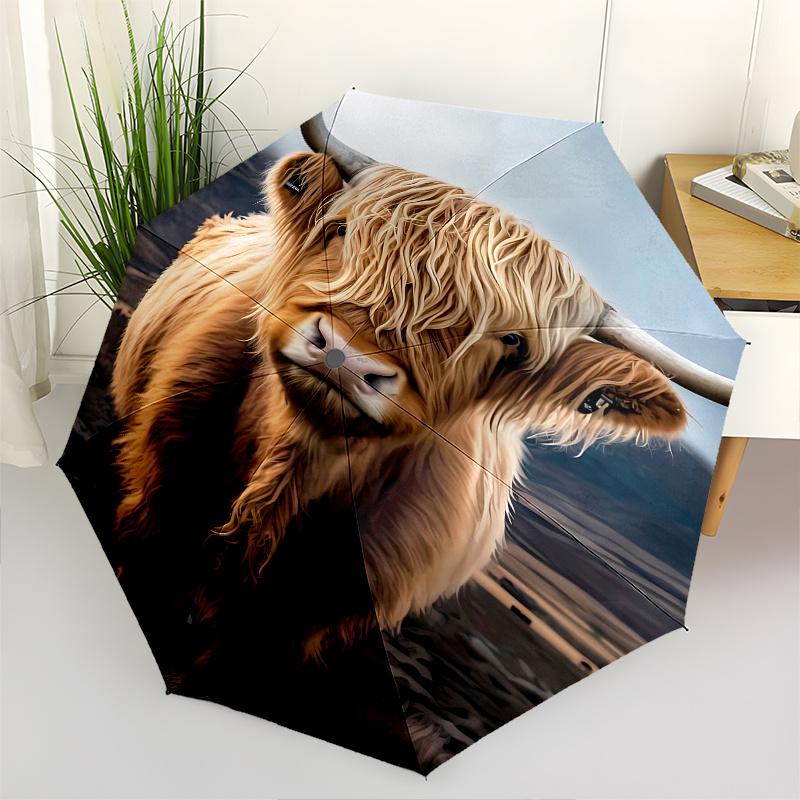 Highland Cow, Automatic Folding Umbrella 8 Ribs Lightweight Design, Durable Iron Frame, Compact and Portable, Ideal Birthday or Christmas
Highland Cow, Automatic Folding Umbrella 8 Ribs Lightweight Design, Durable Iron Frame, Compact and Portable, Ideal Birthday or Christmas