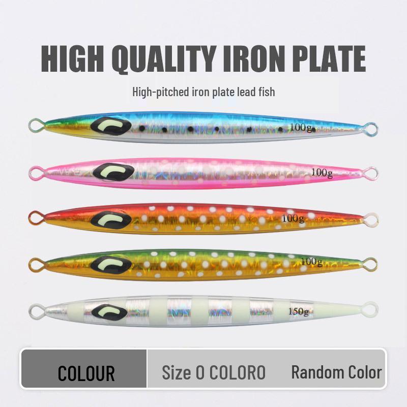 High-Pitched Luminous Iron Plate Fishing Lure: Lead Fish, Large Weight, Fast Sinking for Sea Fishing, Mackerel, and Hairtail. 100g
High-Pitched Luminous Iron Plate Fishing Lure: Lead Fish, Large Weight, Fast Sinking for Sea Fishing, Mackerel, and Hairtail. 100g