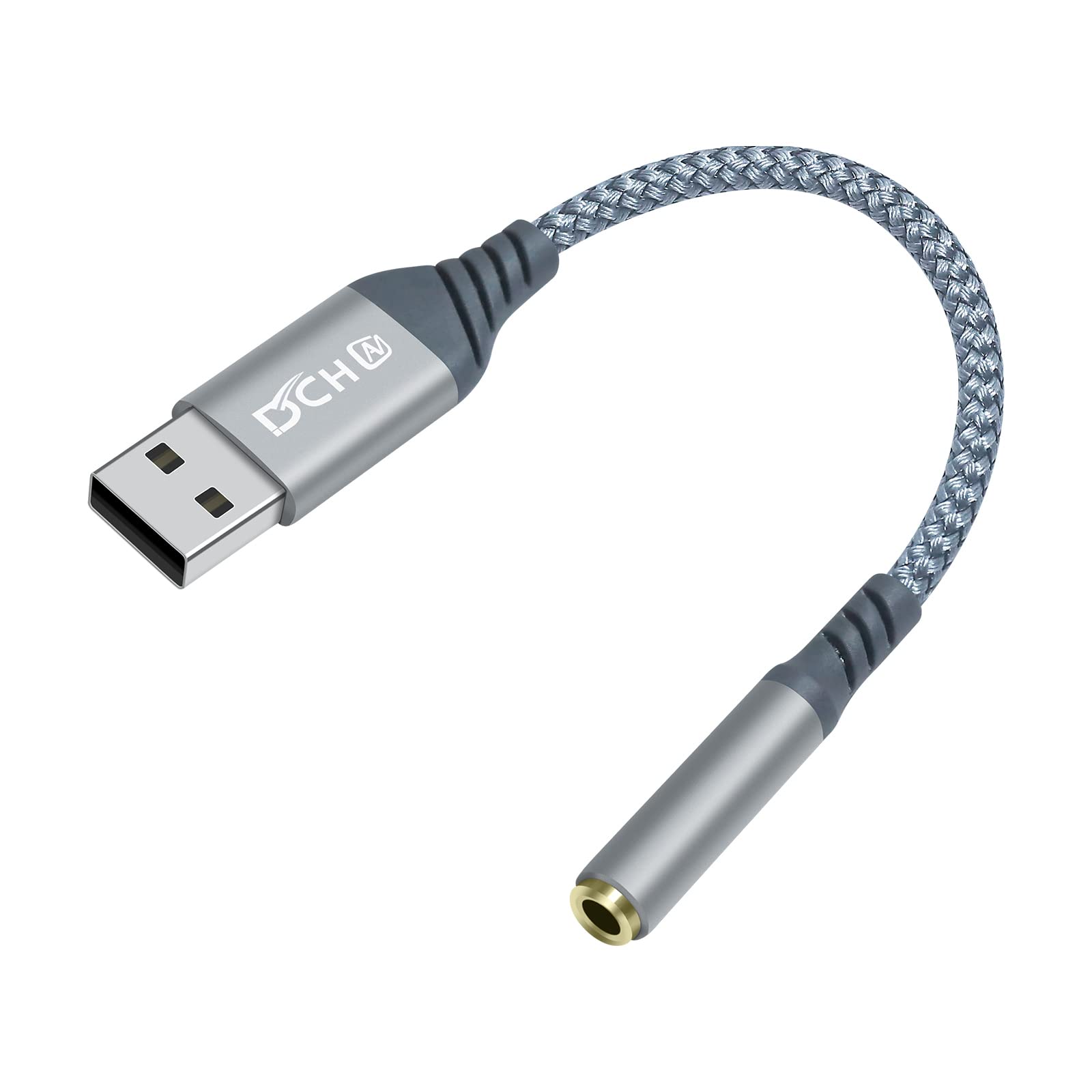 DCHAV USB Audio Converter Adapter Cable USB Earphone Jack Headphone Jack USB External Sound Card Stereo Mini Terminal Pole USB Converter Nylon Braided сірий колір
DCHAV USB Audio Converter Adapter Cable USB Earphone Jack Headphone Jack USB External Sound Card Stereo Mini Terminal Pole USB Converter Nylon Braided сірий колір