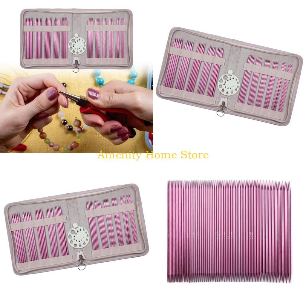 F26C 11Pairs Double Ended Aluminum Needle with Case Double Pointed Head Knitting Needle for Sweater Scarf Hat Bag 2.0mm-6.0mm CN
F26C 11Pairs Double Ended Aluminum Needle with Case Double Pointed Head Knitting Needle for Sweater Scarf Hat Bag 2.0mm-6.0mm CN