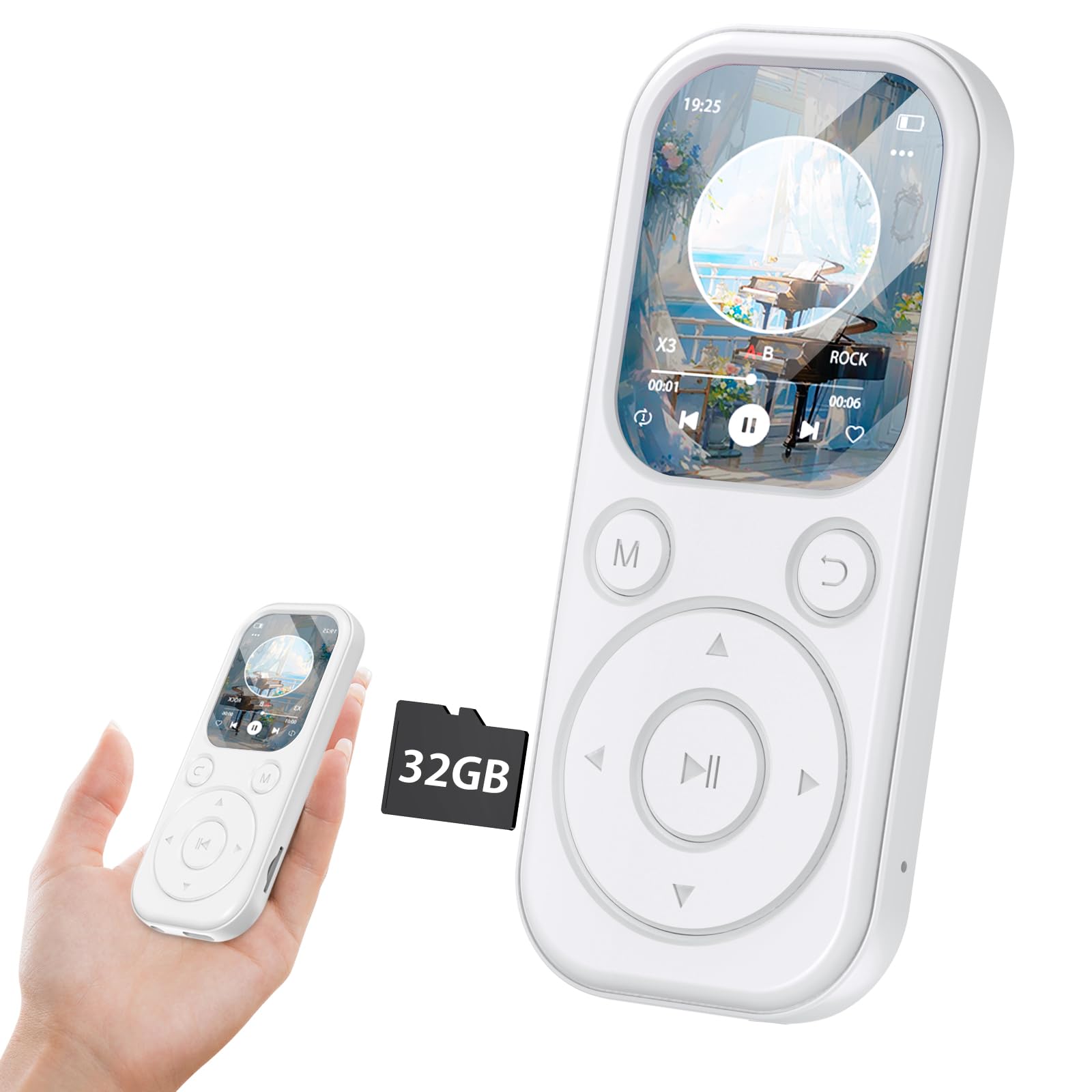 MP3 Ultra Lightweight Bluetooth Small Music Portable Digital Music Audio Ultra Ultra High Sound Expandable to OTG Easy to Viewing Stress Player, (26g)
MP3 Ultra Lightweight Bluetooth Small Music Portable Digital Music Audio Ultra Ultra High Sound Expandable to OTG Easy to Viewing Stress Player, (26g)