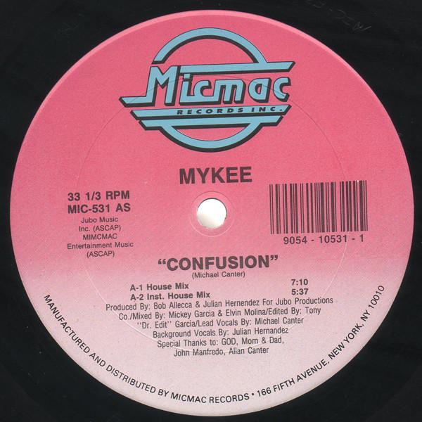 12inch Record MYKEE - Confusion MIC531 Micmac Records, 1990 US Dance & Electronica Used
12inch Record MYKEE - Confusion MIC531 Micmac Records, 1990 US Dance & Electronica Used