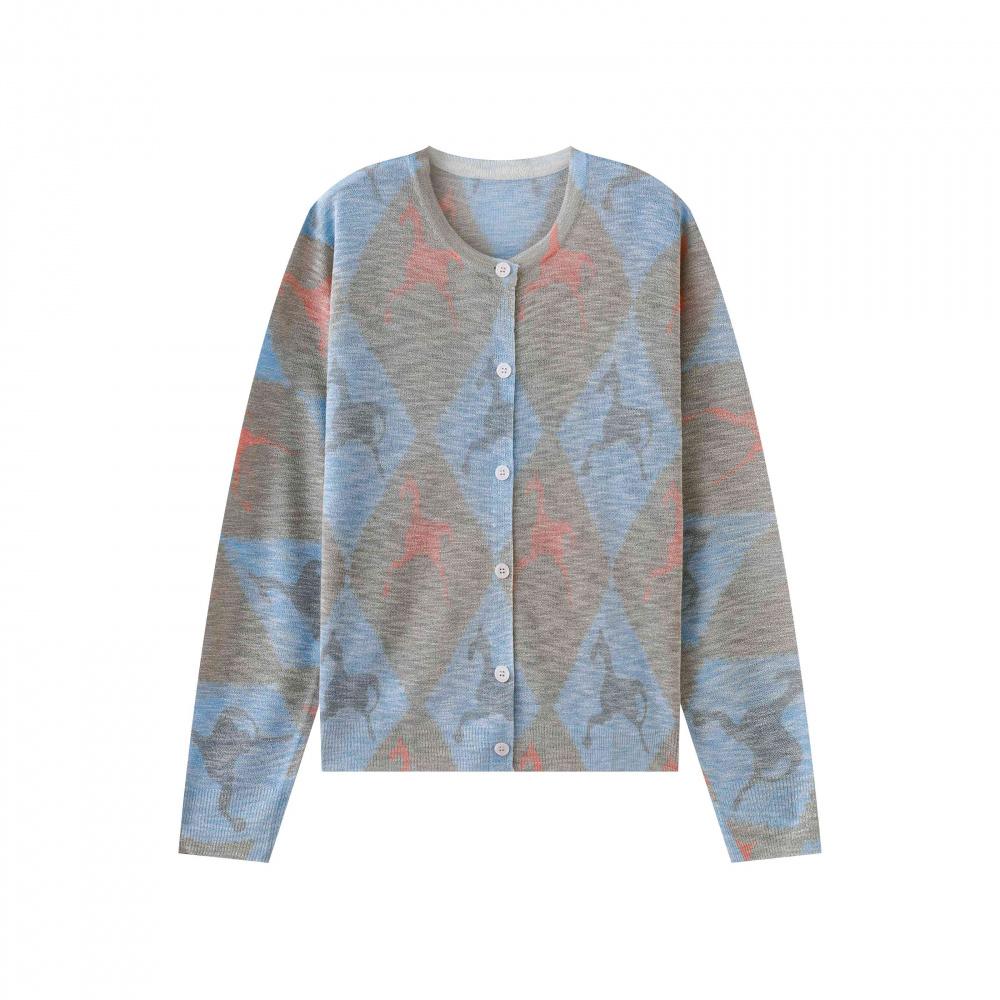 Women’s Floral Print Long Sleeve Knitted O-Neck Cardigan Summer Lightweight Casual Sweater Jacket Sun-Resistant L синій
Women’s Floral Print Long Sleeve Knitted O-Neck Cardigan Summer Lightweight Casual Sweater Jacket Sun-Resistant L синій