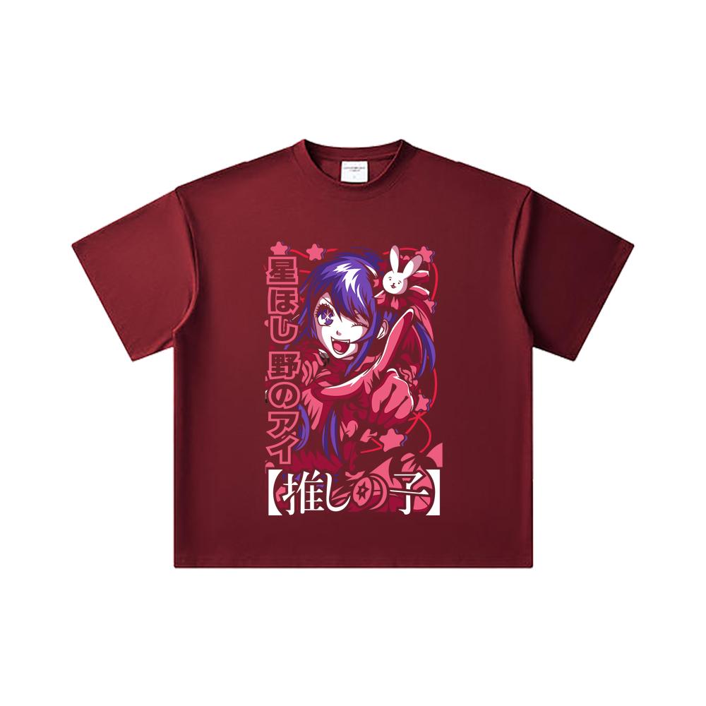 260 GSM Double Yarn 32 Count 100% Cotton Oshi no Ko V2 Print Unisex Heavy Cotton T Shirt 2XL вина червоного кольору
260 GSM Double Yarn 32 Count 100% Cotton Oshi no Ko V2 Print Unisex Heavy Cotton T Shirt 2XL вина червоного кольору