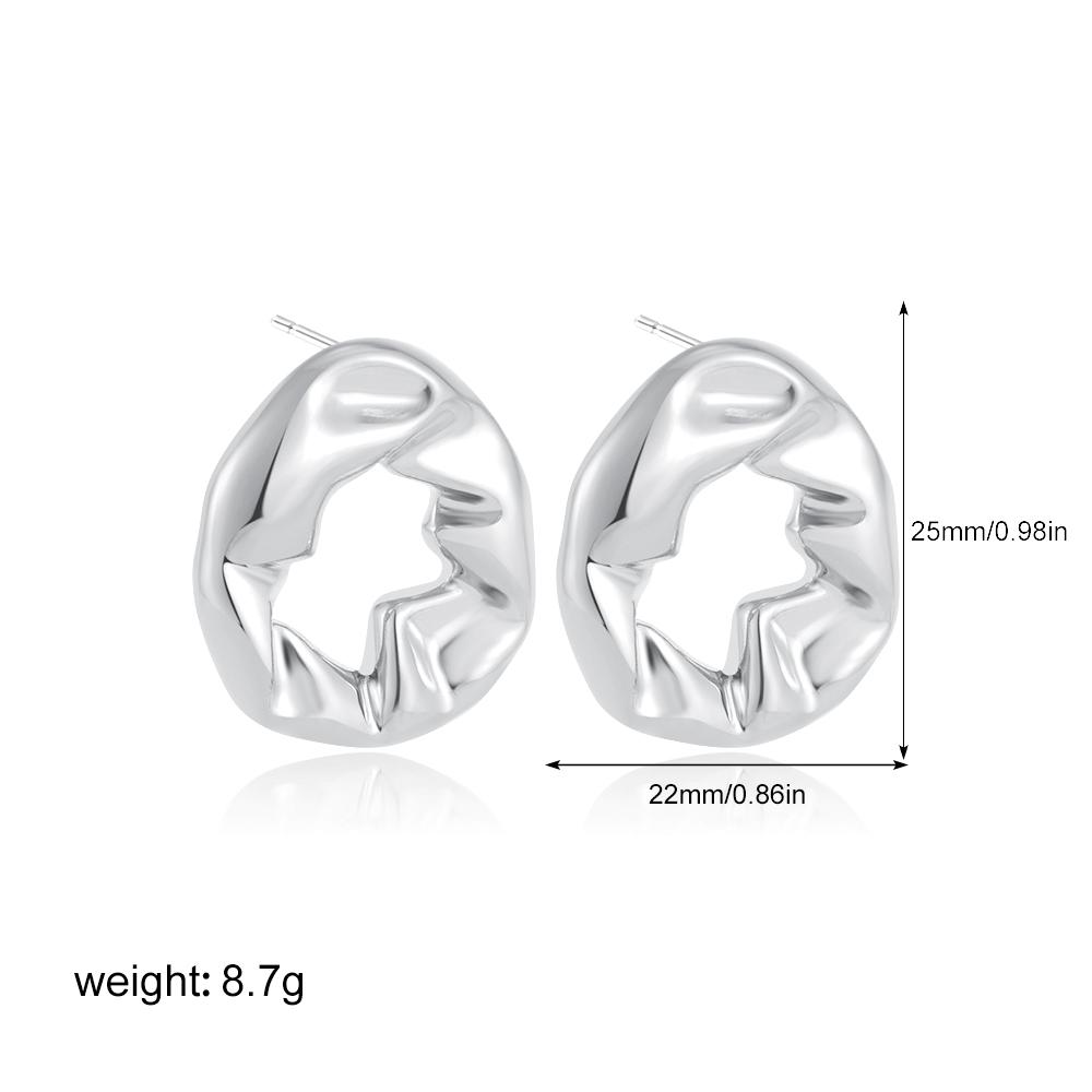 Simple Round Hollow Stud Earrings for Women Fashion Gold Plated Irregular Fold Texture Geometric Earring Trendy Jeweley Gift
Simple Round Hollow Stud Earrings for Women Fashion Gold Plated Irregular Fold Texture Geometric Earring Trendy Jeweley Gift