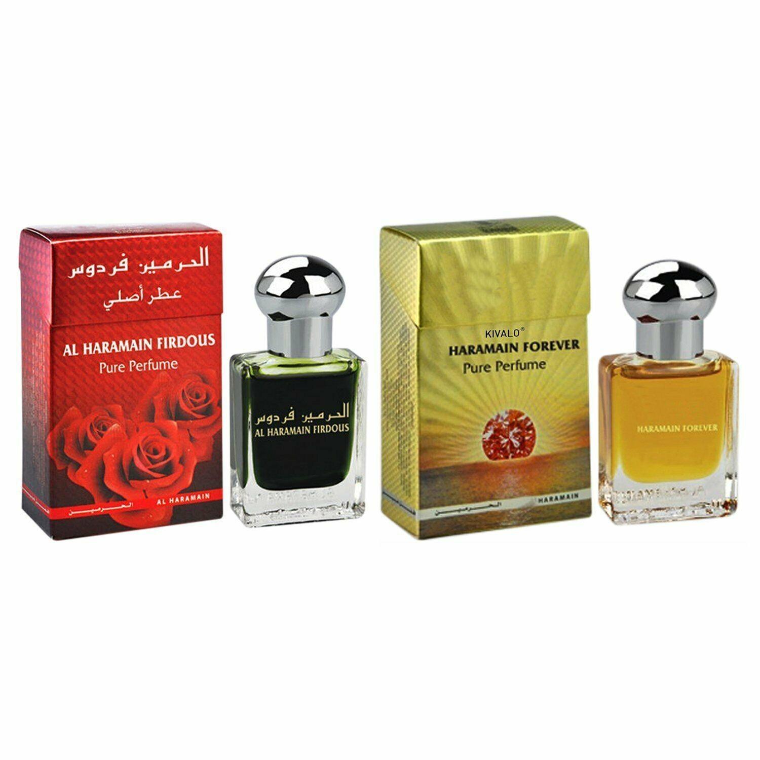 Al Haramain Combo Pack Of Firdous & Forever Attar Each 15 ml IQN3308
Al Haramain Combo Pack Of Firdous & Forever Attar Each 15 ml IQN3308