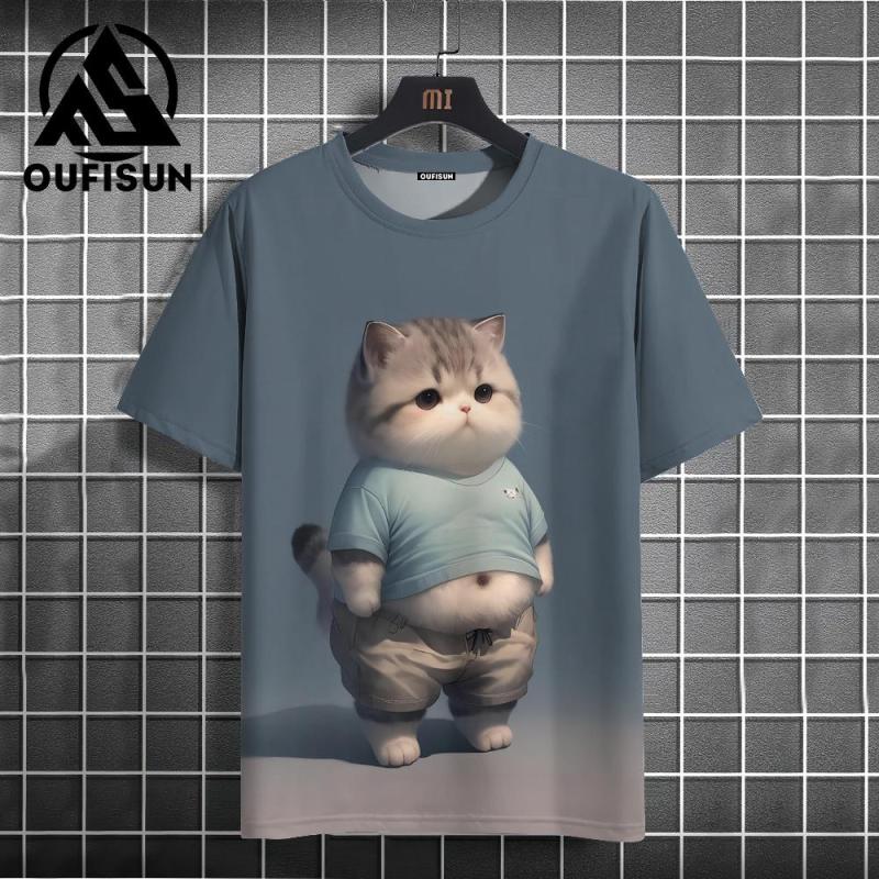 Модные мужские футболки с рисунком животных, мужские футболки с 3D принтом кошек, мужские футболки больших размеров с короткими рукавами и круглым вырезом, повседневные мужские и женские футболки
Модные мужские футболки с рисунком животных, мужские футболки с 3D принтом кошек, мужские футболки больших размеров с короткими рукавами и круглым вырезом, повседневные мужские и женские футболки