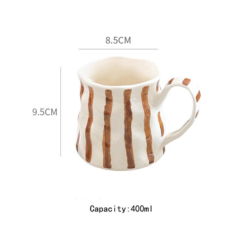 Striped Ceramic Coffee Mug, 400ml Nordic Creative Design Flat Bottom Wide Mouth Espresso & Latte Cups, Unique Aesthetic Gift for 400ml помаранчевий
Striped Ceramic Coffee Mug, 400ml Nordic Creative Design Flat Bottom Wide Mouth Espresso & Latte Cups, Unique Aesthetic Gift for 400ml помаранчевий